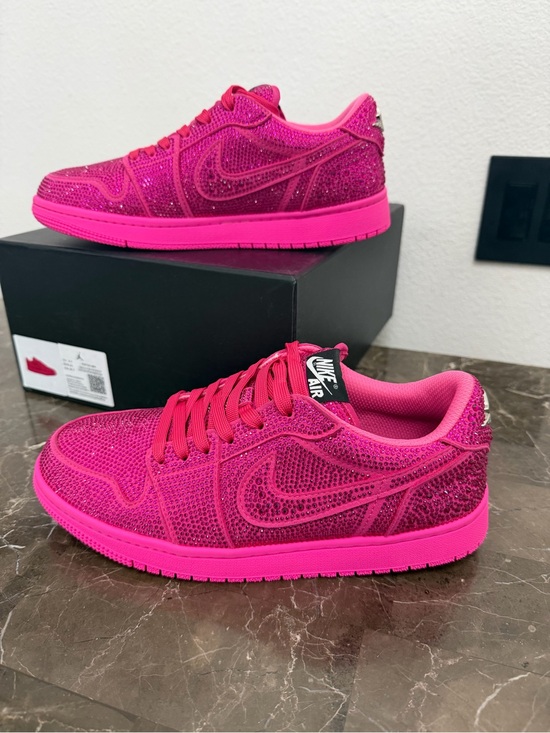 Jordan Shoes - New! Women’s Nike Air Jordan 1 Retro Low OG Swarovski Crystal Sneakers, Size 9.5